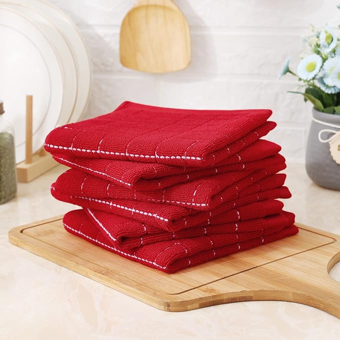 Homaxy 100% Cotton Terry Kitchen Dish Cloths, Ultra Soft and Absorbent Dish - Image 8