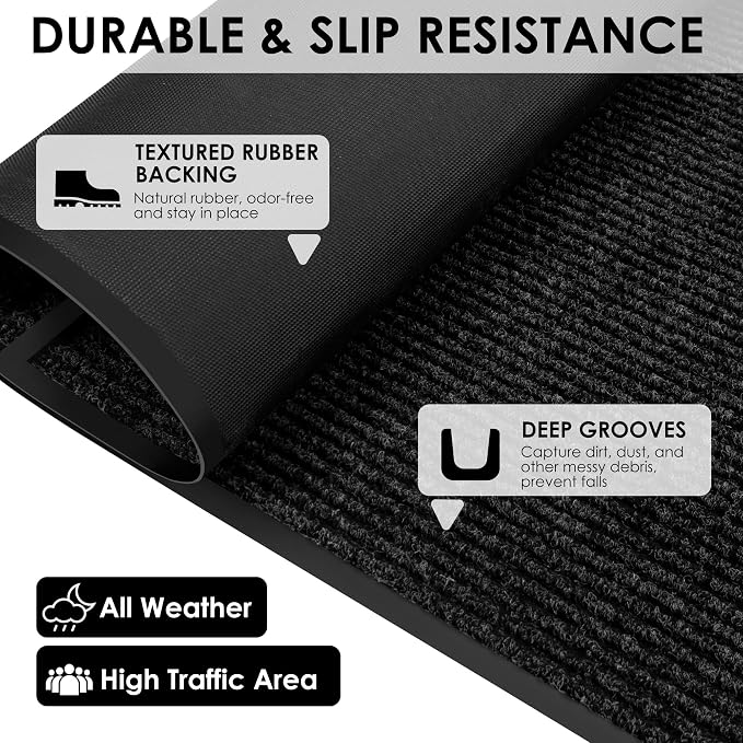 2′ x 31′ Front Door Mat Indoor Outdoor Entrance, Commercial Floor Mat Heavy - Image 7
