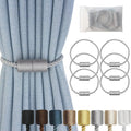 Magnetic Curtain Tiebacks 6 Pack Grey Curtain Rope Tieback Curtain Holders by CURTAINTIEBACKS