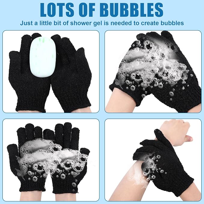 60Pcs Exfoliating Gloves Bulk, Exfoliating Body Scrubber Glove Exfoliator - Image 5