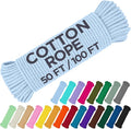 TECEUM Cotton Rope 3/16” – 100 FT – Strong All-Purpose Braided Rope – Natural by TECEUM