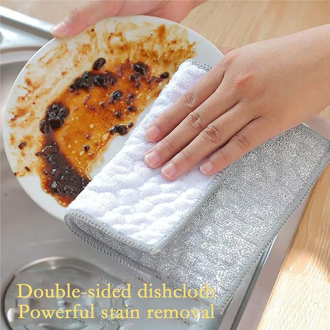 New Scratch-Resistant Multi-Functional Metal Wire Dish Cloth, Double-Sided - Image 3