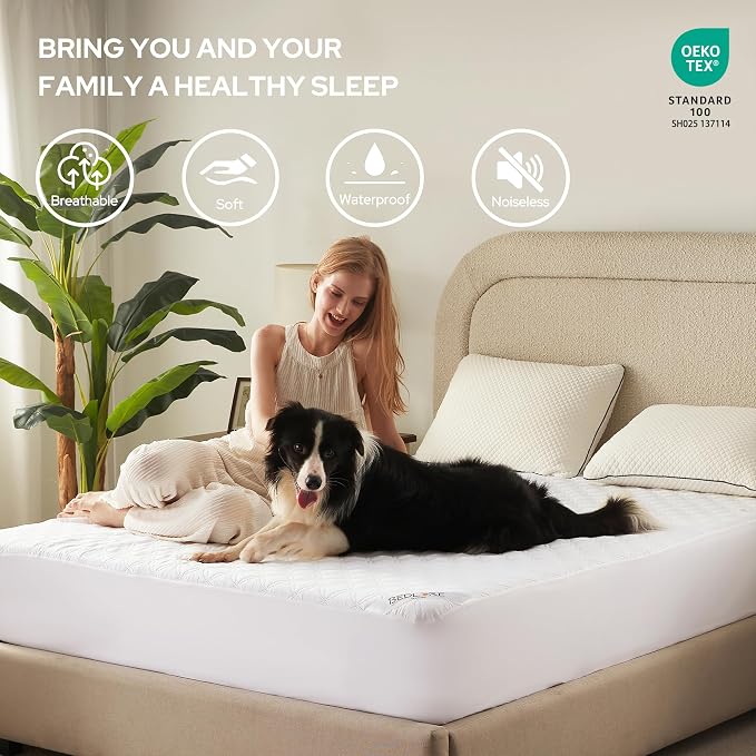 BEDLORE Waterproof Mattress Protector, California King Size Noiseless Mattress - Image 3