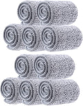 10 Pack 13 * 4.9" Generic Mop Pads Mop Head Refill Washable Wet/Dry Mops Flat by Rinakou