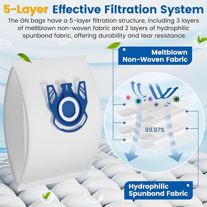 20 Pack 3D Airclean GN Vacuum Bags Compatible - Image 4