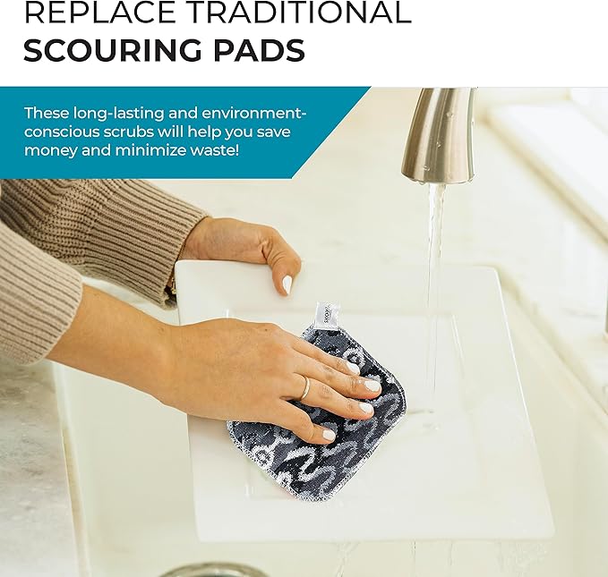 Skoy Scrub, 1-Piece Reusable, Non-Scratching Dish Scrubber - Image 8