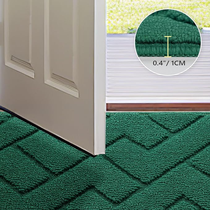 hicorfe Front Door Mat Outside Entrance, Stain and Fade Resistant, Non Slip - Image 4