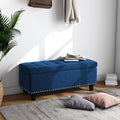 Ottoman with Storage, Storage Ottoman Bench with Button-Tufted, Upholstered End by DREAMSIDEA