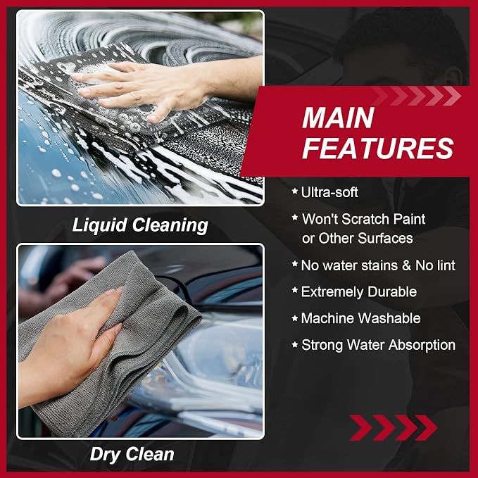 16 Pcs Microfiber Cleaning Cloth 16x16 Inch Microfiber Towels - Image 4