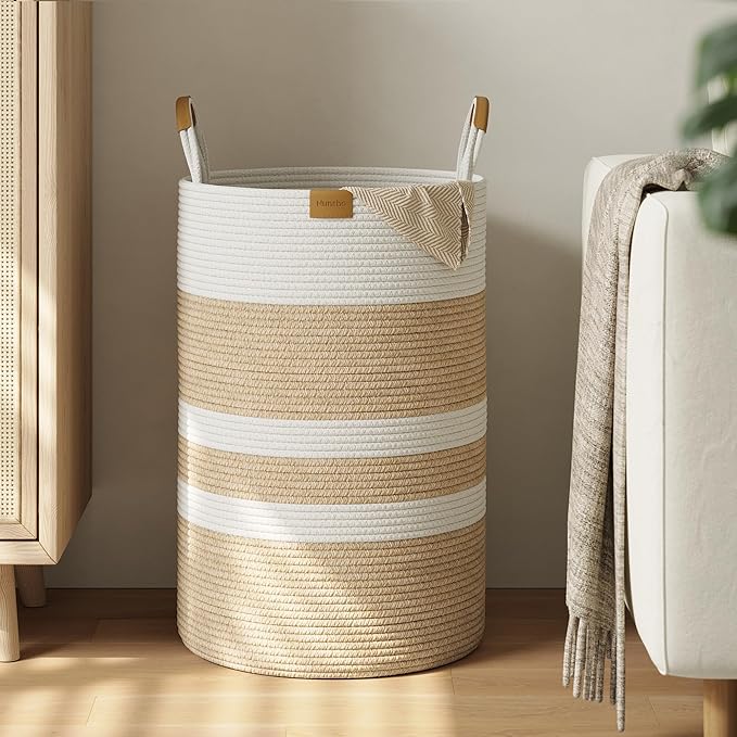 75L Striped Laundry Hamper by Nunsino