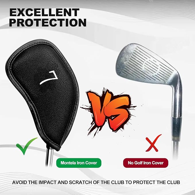 Golf 12pcs Thick Synthetic Leather Golf Iron Head Covers Set Headcover Fit All - Image 4