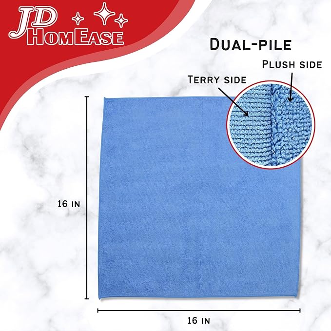 Microfiber Cleaning Cloths, 48 Pack, All-Purpose, Highly Absorbent, Washable - Image 2