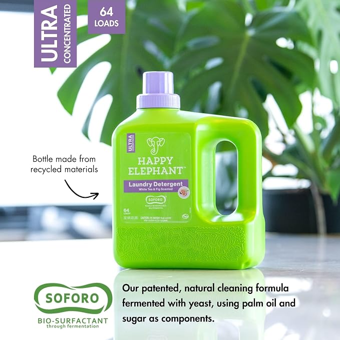 Happy Elephant Liquid Laundry Bundle, Natural Laundry Detergent & Fabric - Image 5