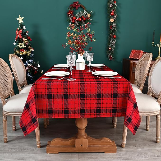 Waterproof Checkered Tablecloth Fabric - Image 4