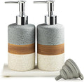Ceramic Soap Dispenser Set – Hand Soap, Dish Soap, Shampoo & Shower Soap by Cormomu