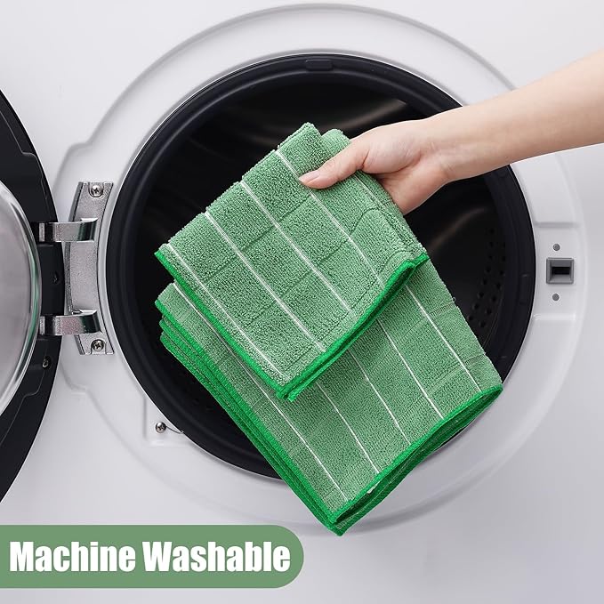 Homaxy Microfiber Kitchen Towels and Dishcloths Set, 12 Pack Soft and Absorbent - Image 7