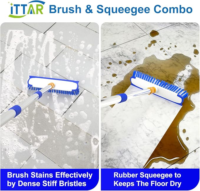 ITTAR 12" Wide Floor Scrub Brush - Image 4