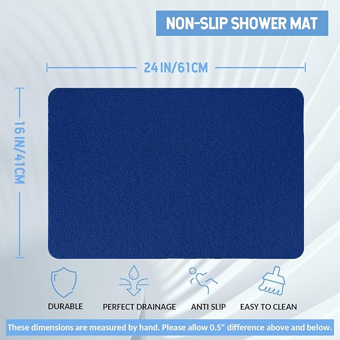 Non-Slip Bathtub Mat, Anti Slip Shower Mat, Fast Drying Bathtub Mats, Foot - Image 2