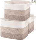 Storage Baskets for Organizing, Woven Baskets for Shelves, Rectangle Decorative by OIASKET