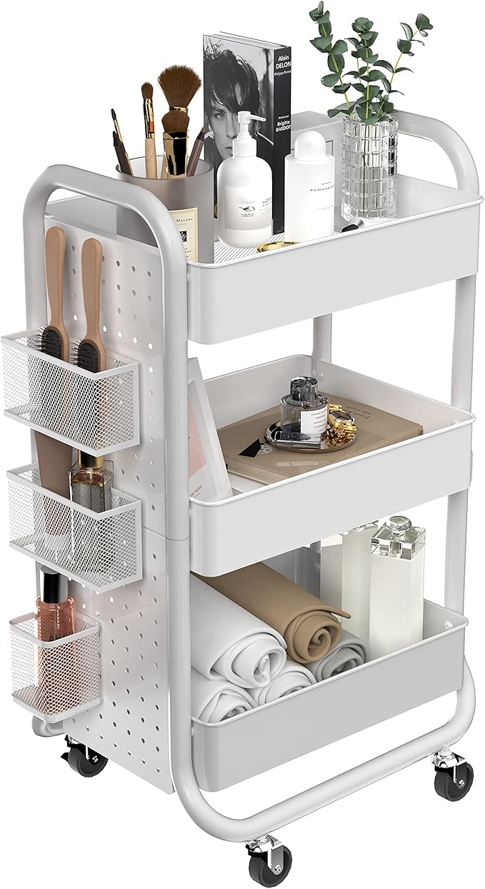 DESIGNA 3-Tier Rolling Cart, Utility Cart by DESIGNA