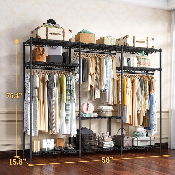 Raybee Clothes Rack Heavy Duty Load 795LBS Portable Clothing Racks - Image 6