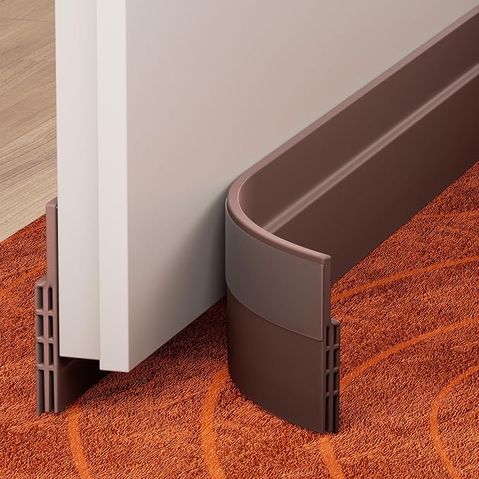 GroTheory 2 Pack Door Draft Stopper, Under Door Draft Blocker, Soundproof Door by GroTheory