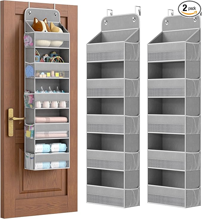 LAMU 5 Tier Over the Door Organizer Hanging, 5 Large Pockets and 10 Side by YourHome-OrganizationHelper