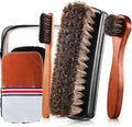 6 Pcs Horsehair Shine Shoes Brush Kit Polish Dauber Applicators Cleaning by ZJoey