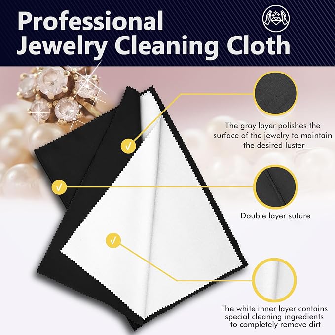 XIAOXINGYUN 10 PCS Silver polishing Cloth, Jewelry Cleaning Cloth - Image 4