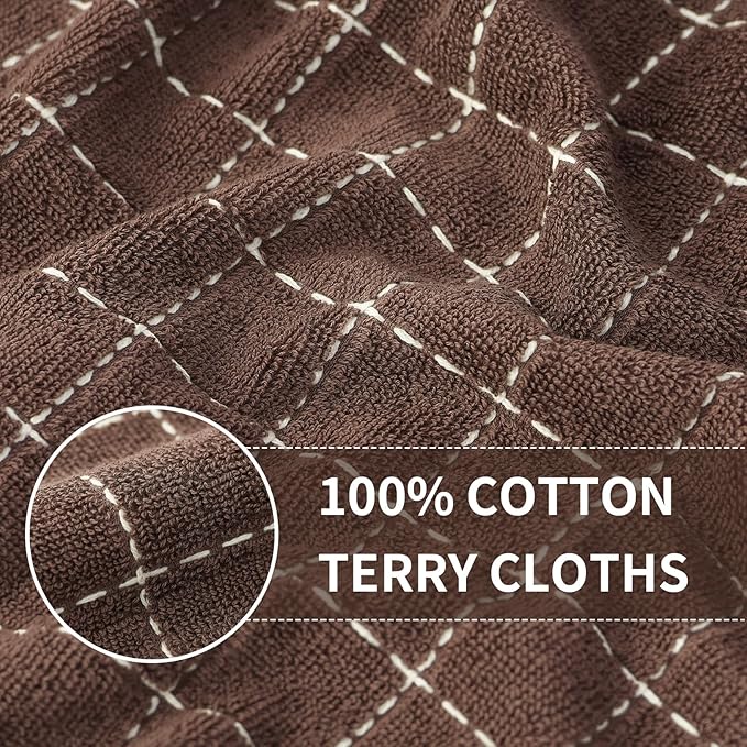 Homaxy 100% Cotton Terry Kitchen Dish Cloths, Ultra Soft and Absorbent Dish - Image 2