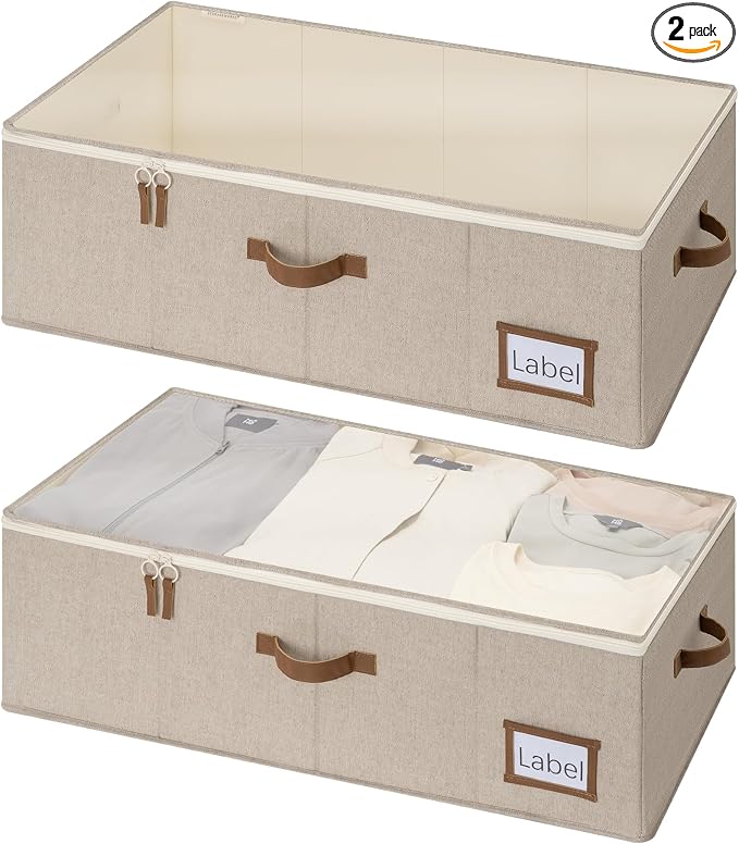 StorageWorks Under Bed Storage Bins, 90L Clothes Organizer by StorageWorks