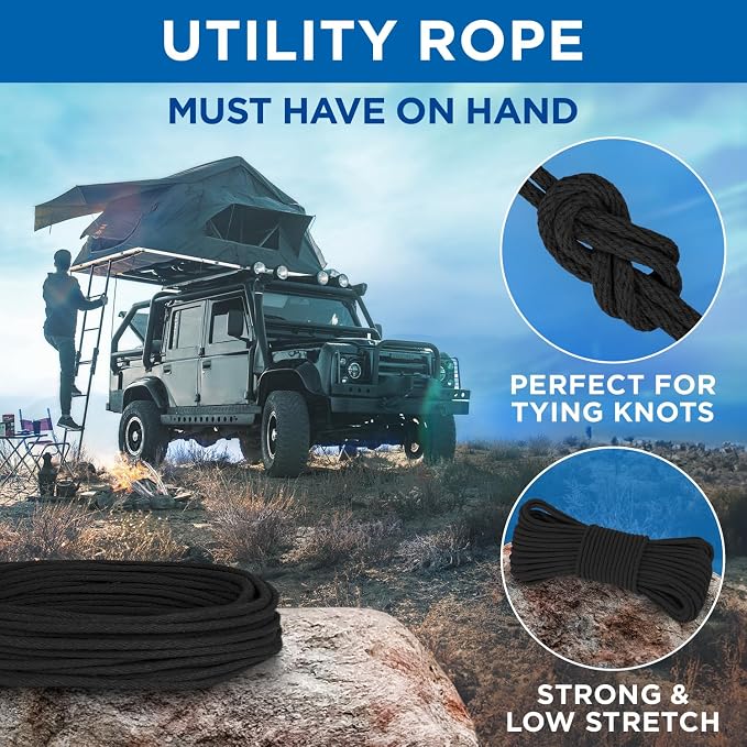 TECEUM 500lb Cotton Rope 3/16” – 50 FT | 100 FT – Strong All-Purpose Braided - Image 6