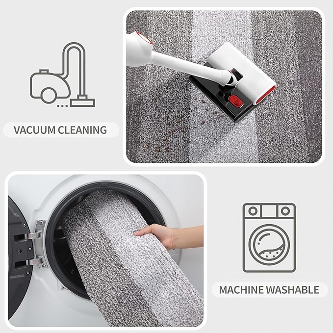 Kitinjoy Indoor Outdoor Door Mat, 40x32 Non-Slip Absorbent Dirt Trapper - Image 5