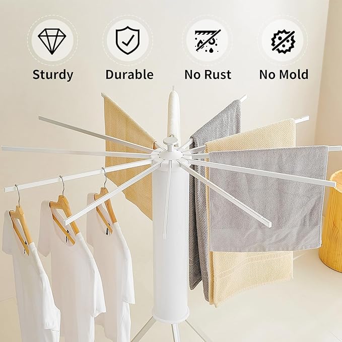 JOOM Tripod Clothes Drying Rack, Garment Rack Portable and Foldable Space - Image 7