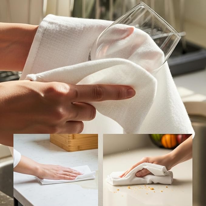 Dish Cloths Cotton| Kitchen Wash Cloth| Shop Towels Absorbent and Lint Free - Image 5
