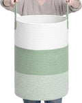 CLHMILY&Z 60L Laundry Basket Round Storage Rope Basket by ClhmilyZ