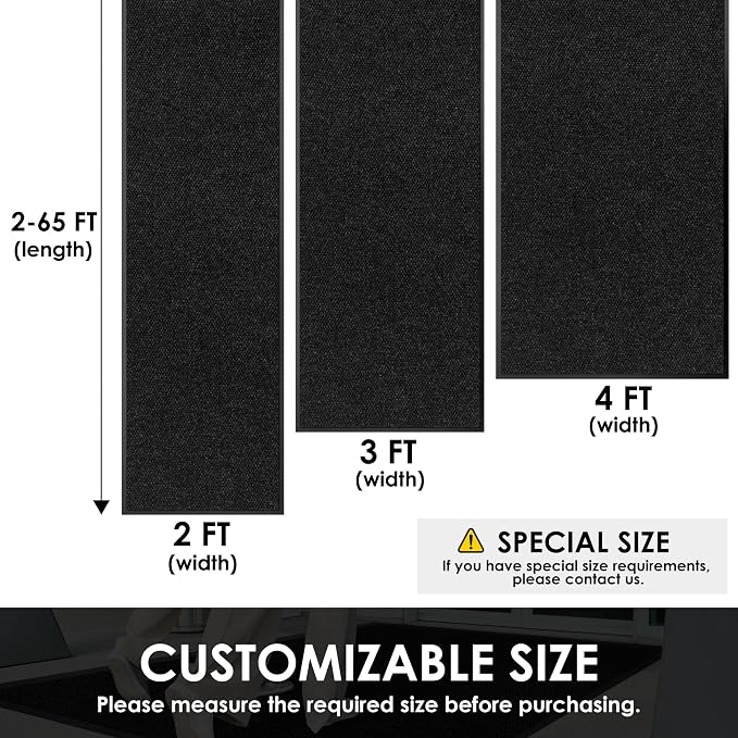 4′ x 43′ Front Door Mat Indoor Outdoor Entrance, Commercial Floor Mat Heavy - Image 2