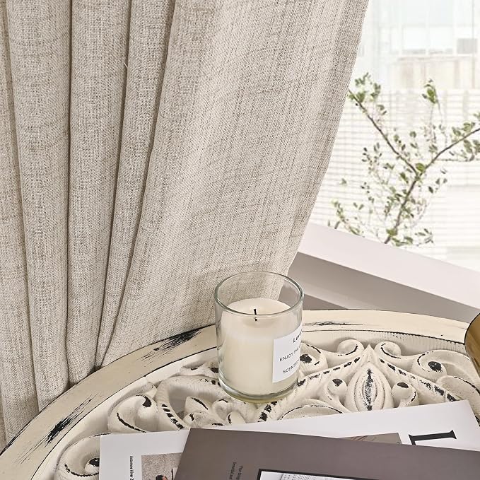 YoungsTex Natural Linen Curtains 80 Inch Length - Image 8