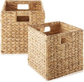 Casafield 10.5" x 10.5" Water Hyacinth Storage Baskets, Natural by Casafield