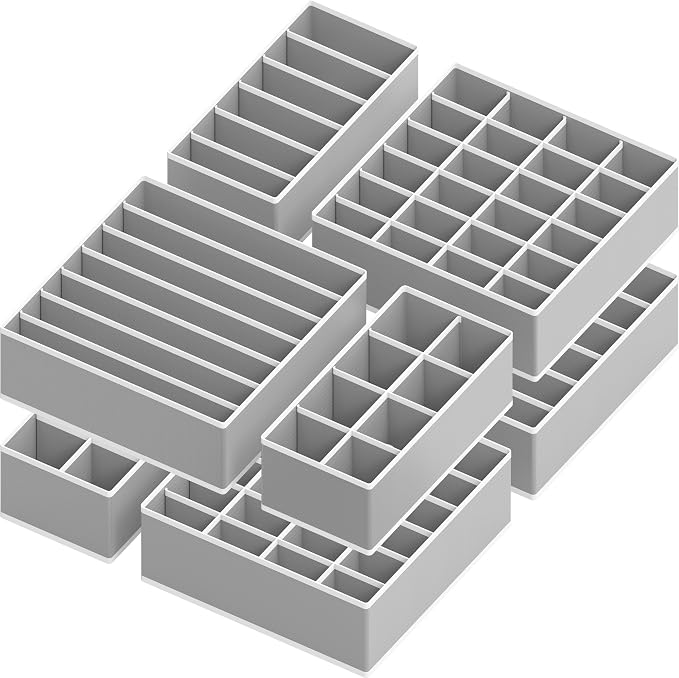 SIMPLE HOUSEWARE Closet Underwear Organizer Drawer Divider Assorted 7 Pieces - Image 9