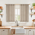 YoungsTex Dark Oatmeal Linen Curtains 40 Inch Length by YoungsTex
