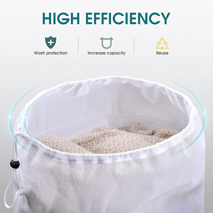 OTraki 2 Pcs Large Mesh Laundry Bags, 24X36 Inch Heavy Duty Drawstring Laundry - Image 5