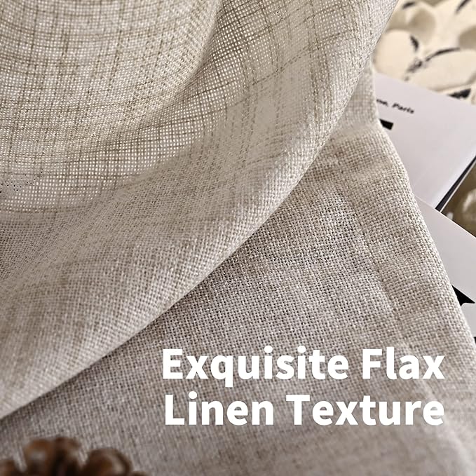YoungsTex Linen Kitchen Curtains 36 Inches Long - Image 4