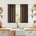 YoungsTex Brown Linen Curtains 40 Inch Length by YoungsTex