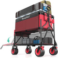 SUNNYFEEL Heavy Duty Collapsible Outdoor Utility Wagon Cart 500LB Capacity by SunnyFeelCamping