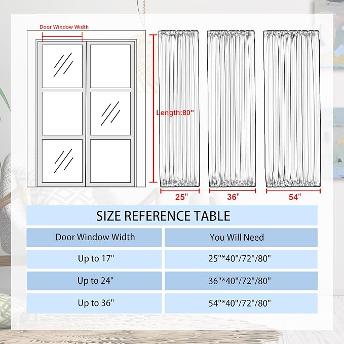DWCN French Door Curtains – Rod Pocket Thermal Curtain - Image 6