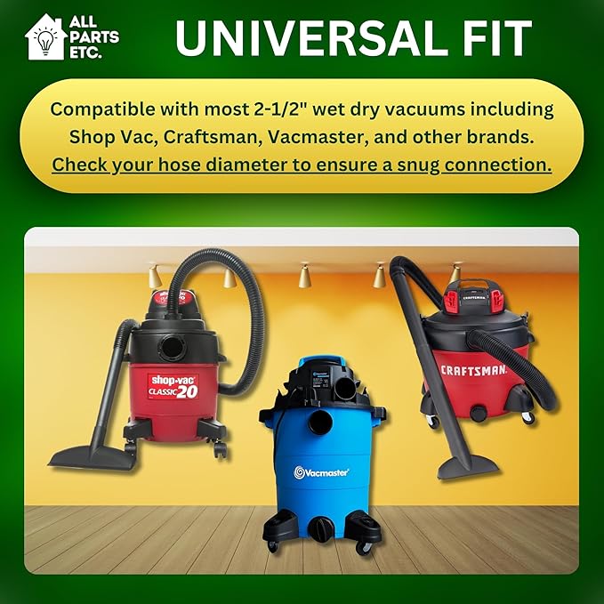 2.5" Vacuum Hose Coupling Connector – Wet Dry Vac Hose Adapter Compatible - Image 3