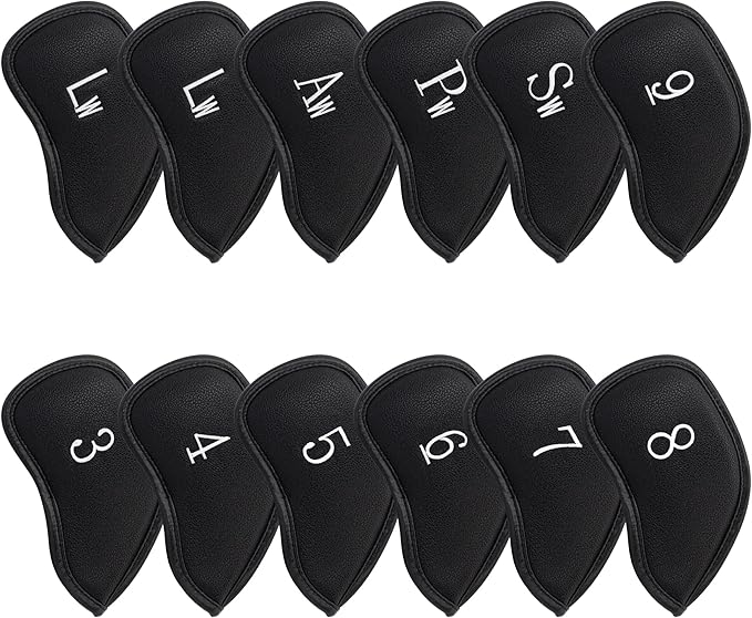 Golf 12pcs Thick Synthetic Leather Golf Iron Head Covers Set Headcover Fit All - Image 2