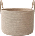 Woven Blanket Basket, 65L Large Rope Storage Bin by JMvicyroam