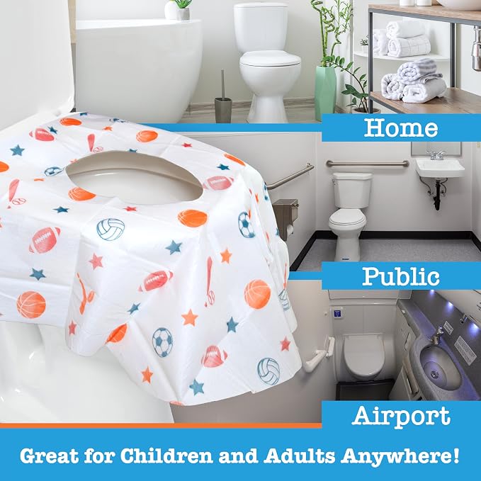 Disposable Toilet Seat Covers for Kids & Adults, 40 Pack - Image 6